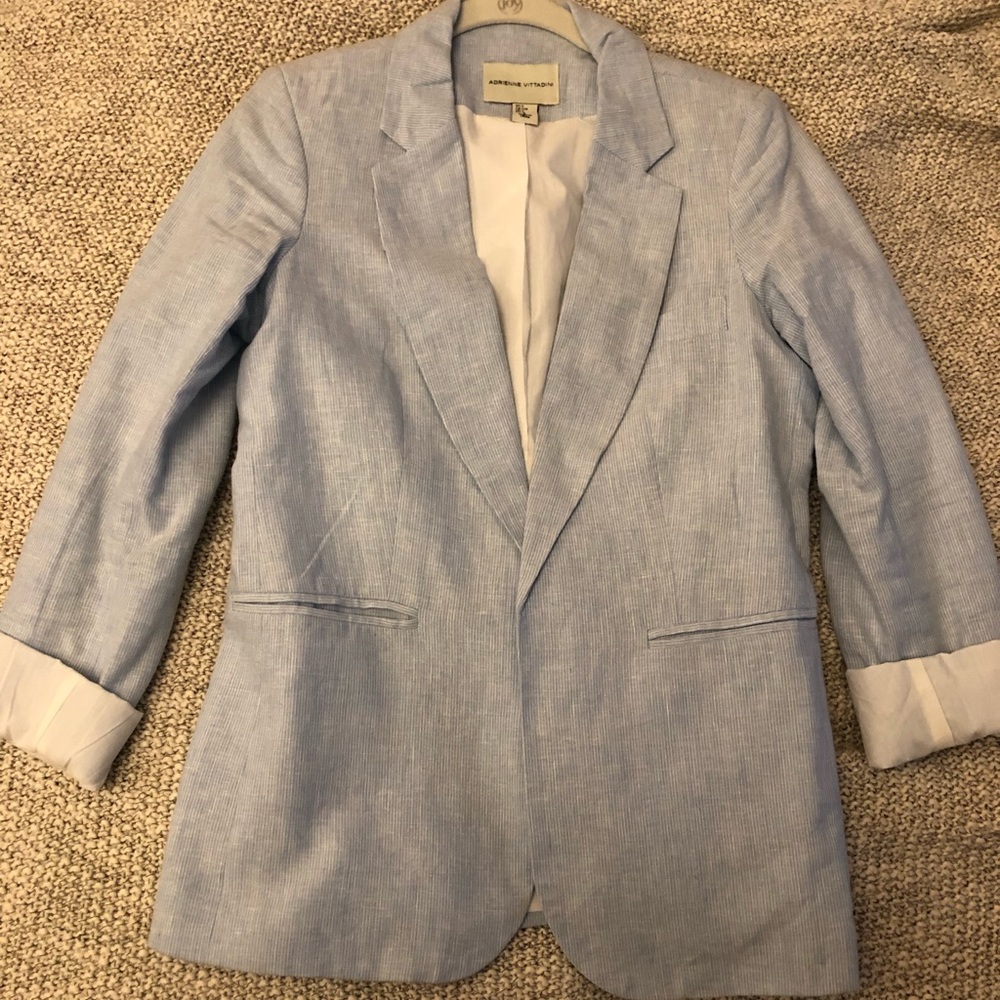 Adrienne Vittadini seersucker blazer